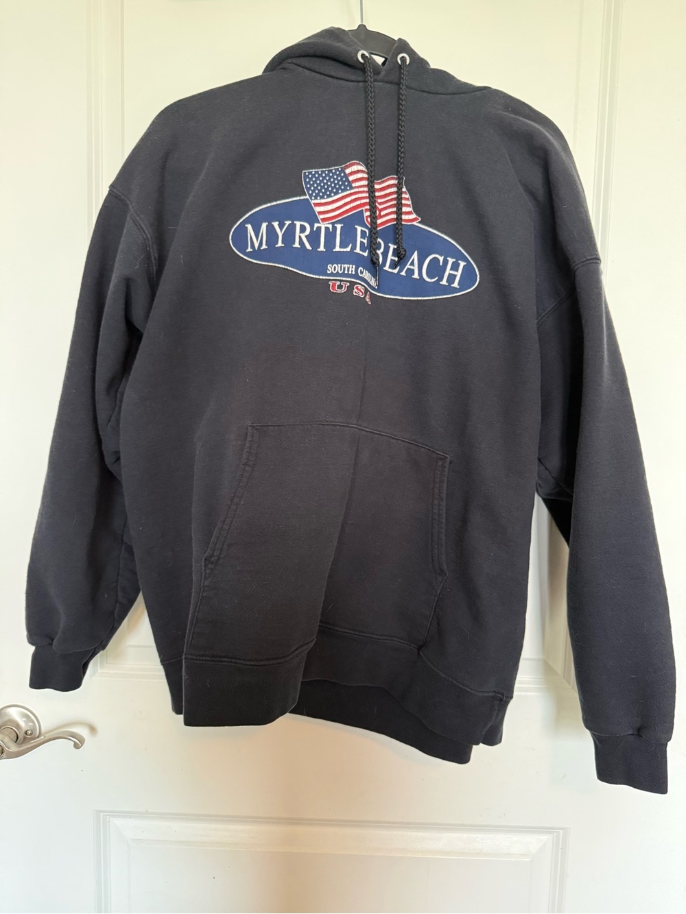 Source Unknown Black Myrtle Beach Graphic Crewneck Hoodie
